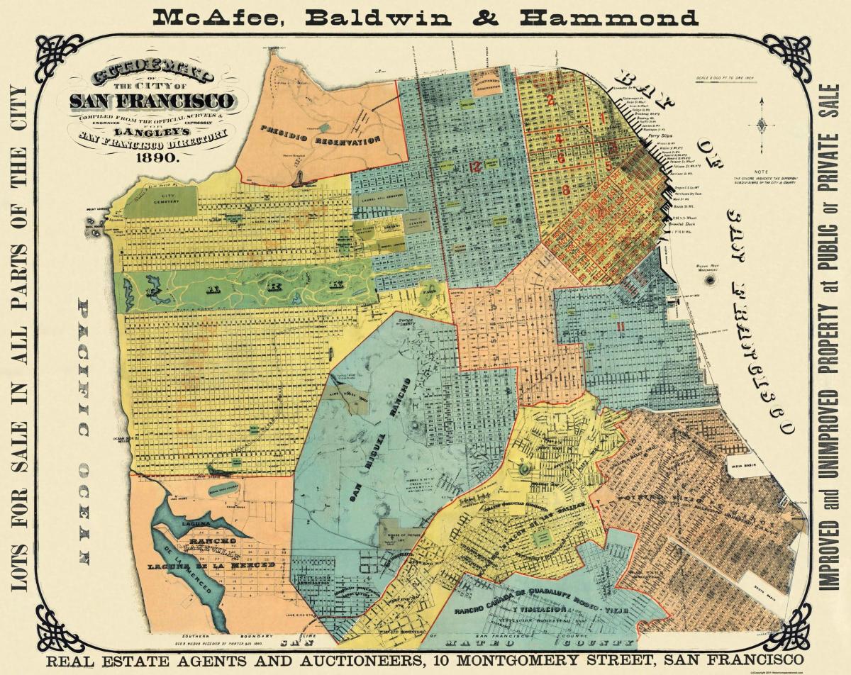 Mapa histórico de São Francisco