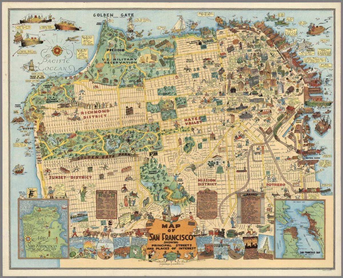 Mapa antigo de São Francisco